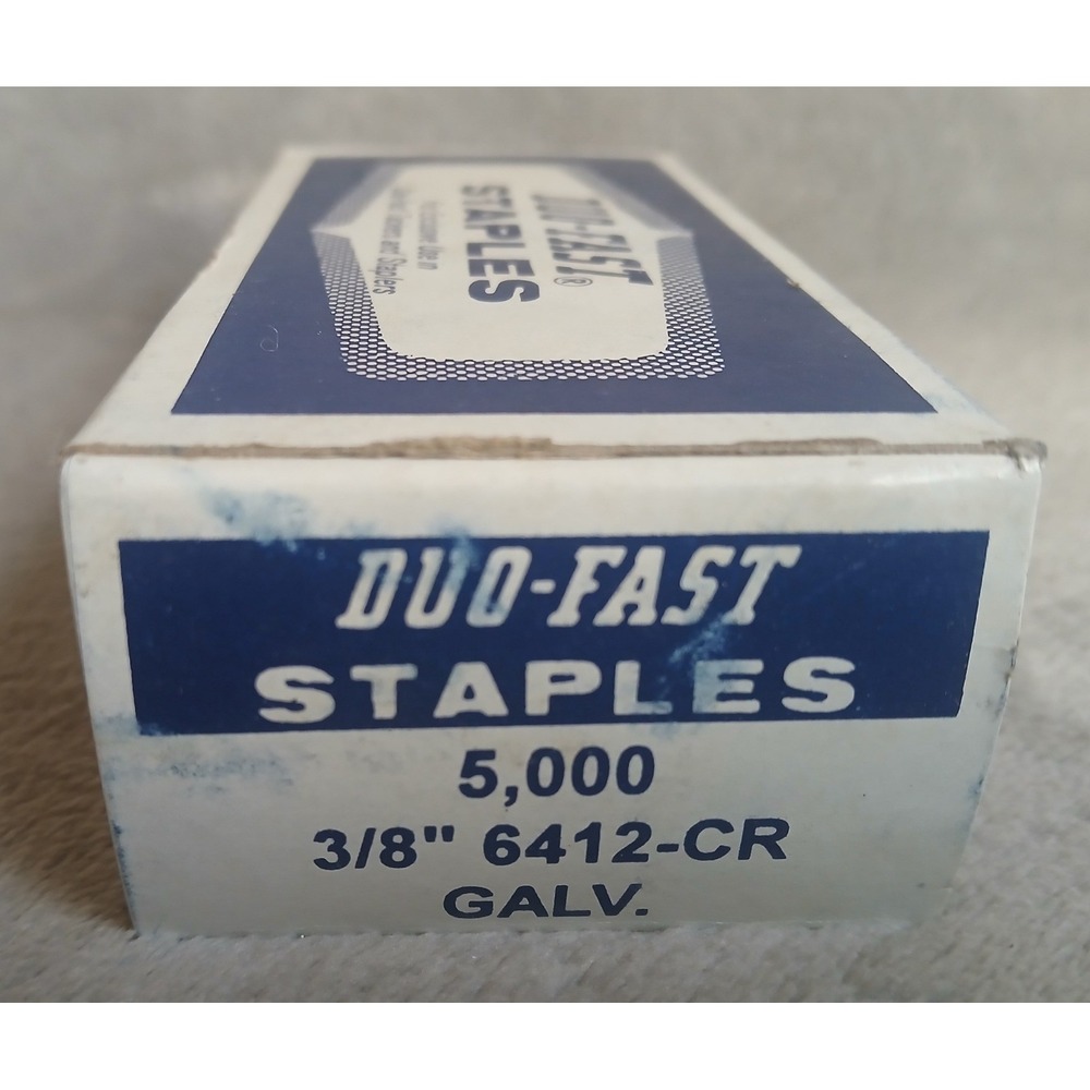 Duo-Fast 6412-CR 3/8 Inch Galvanized Staples 5000 Count Heavy Duty Fasteners